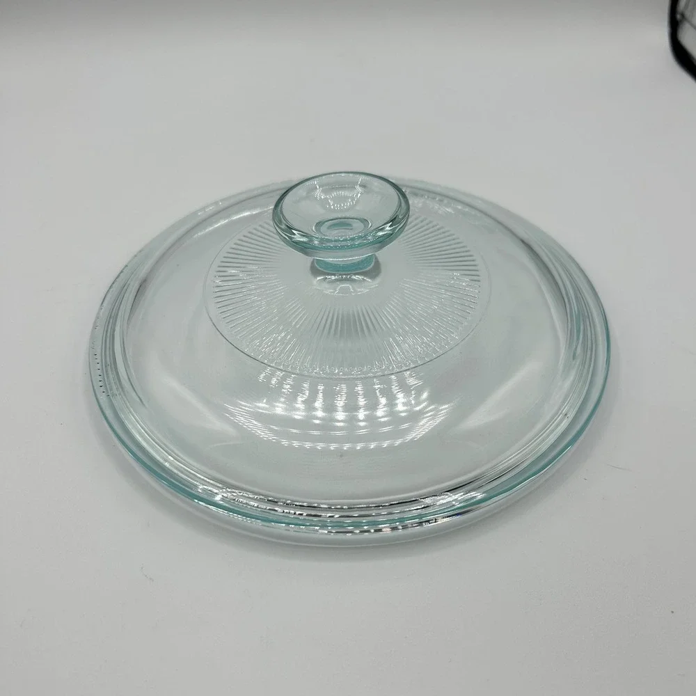 Vintage Pyrex G-6-C 06 Clear Ribbed Glass Replacement Lid 7.5 Inch Round